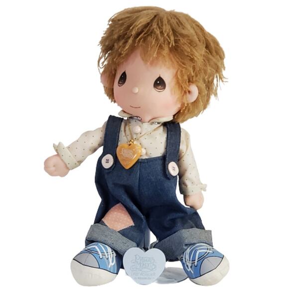 Precious Moments 14" Collectible Plush Doll /Locket 1985 Samuel J. Butcher Vntg - Picture 1 of 7